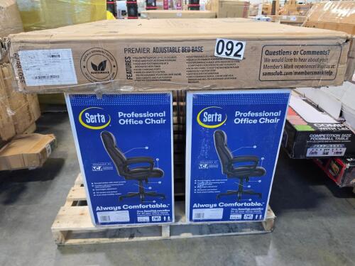 SERTA professional office chairs, premium adjustable bed base