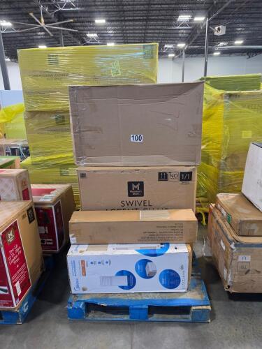 Swivel accent chair, portable AC unit & More