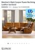Cooper collection power reclining leather sectional, butternut