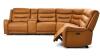 Cooper collection power reclining leather sectional, butternut - 2