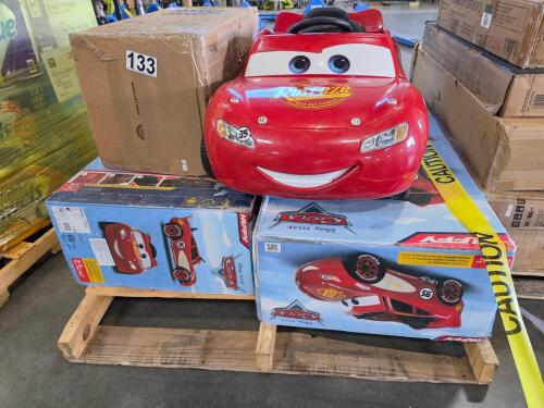 Kids ride on lightning McQueen cars, Bluey car coupe