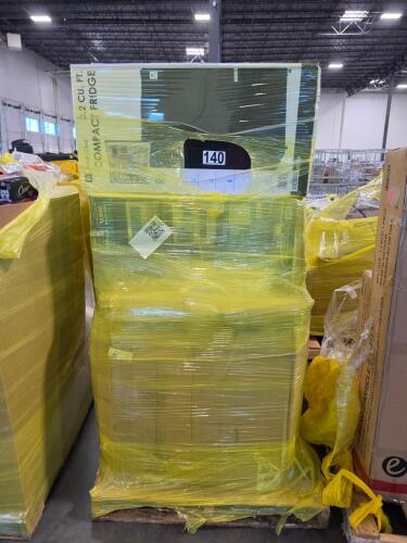 Portable AC unit, compact refrigerator, chair