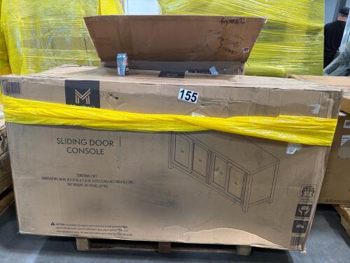 Sliding door console, recliner possible open box