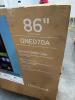 86 inch LG TV condition not known Customer return not tested - 3