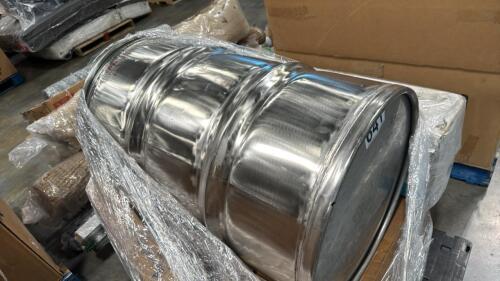 large metal barrel, twin mattress and more