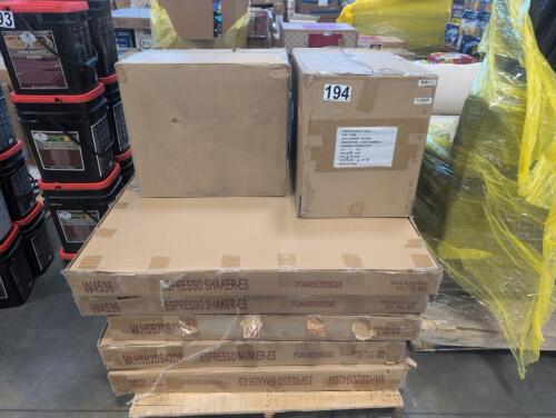 Espresso shaker Cabinets and Traeger pellet grill door assembly