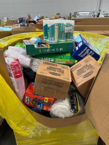 Big box store in a box: Clorox, wipes, Tide pods, disinfecting wipes, garbage bags, pet food, glass cleaner, hefty, & More