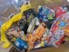 Big box star in a box: candy, Velveeta, pudding, graham crackers, icebreaker gum, lunch and meat, chips, corned beef, honey stingers, rice, granola, fruit snacks, coffee, crackers, extra gum, Tylenol, payday, protein, & More - 4