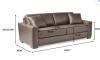 Harrison collection leather sofa, mushroom - 2