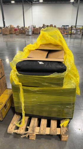 Leather chair out of box Customer return used, storage bins