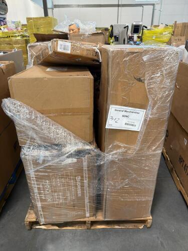 KORSER furniture, rug, gorilla hose reel, Misc furniture, linens, trash can & More