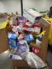 Big box store in the box: natures Valley crackers, Charmin, glass cleaner, premier protein, popcorn, garbage, disinfecting wipes, wipes, much more