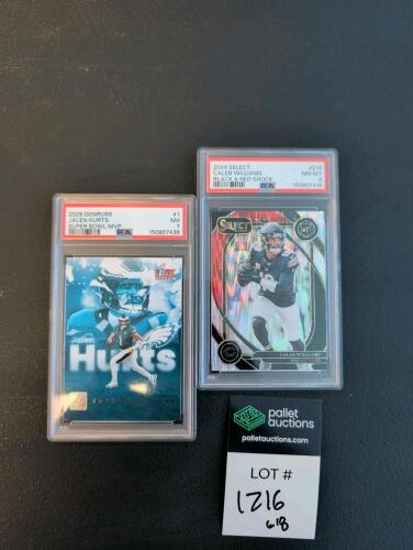 Jalen hurts, and Caleb williams, graded slabs