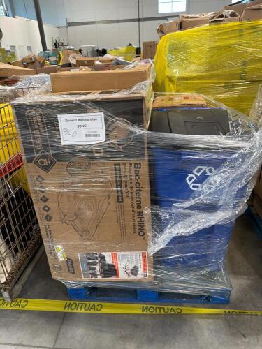 AC unit, recycling can, rhino reservoir