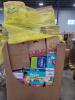 Big box store in a box, food container, paper towels, and other products