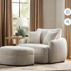 member's Mark oversized cuddle chair and storage ottoman in cream