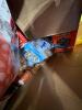 big box in a box, huggies, scrub daddy's, barbecue sauce, chips, white, Dot pretzels, and all of the yummy treats - 10