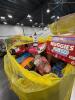 big box in a box, huggies, scrub daddy's, barbecue sauce, chips, white, Dot pretzels, and all of the yummy treats - 11