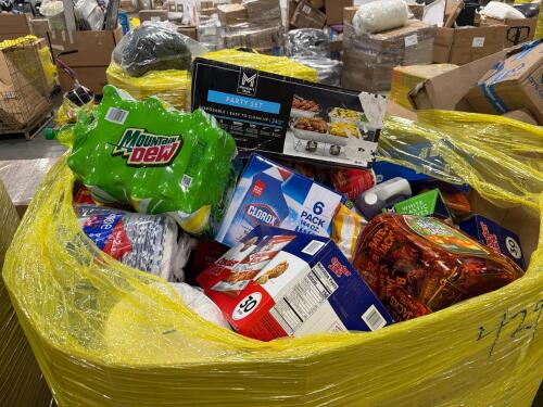Big box store in the box: Clorox, Mountain Dew, oil, double bubble, crackers Jack, nacho cheese, Oreos, Xyzal, that's it, edamame, harvest snaps, & More