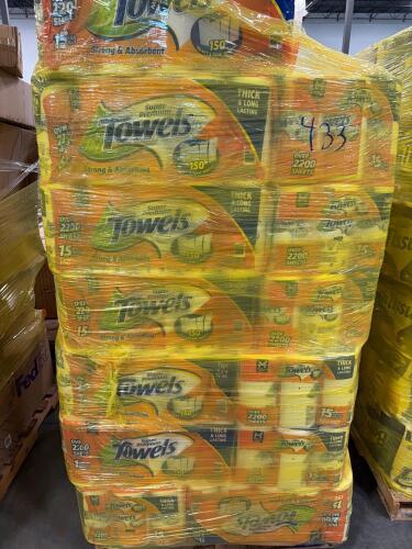 Pallet of paper towels