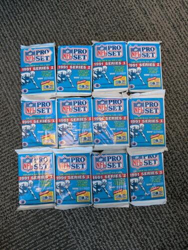 Vintage NFL cards in sealed packs