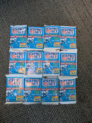 Vintage NFL cards in sealed packs