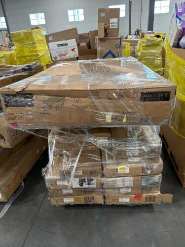 Becky Owens Dahlia dining set box 1/2 only, Walker Edison furniture multiple floating shelves