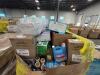 Big box store in the box: paper towels, Febreze, canned corn, Velveeta, laundry detergent, kettle, vinegar, cups, fruit twist, plates, sparkling ice cream, Huggies, foil pans, rice crispy, & More
