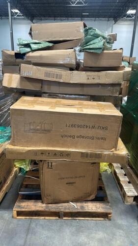 Storage bench, storage bins, chairs and more