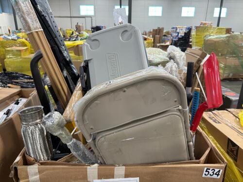 Common cooler, bamboo pulse, exhaust, folding chairs, shovels, sword, & More