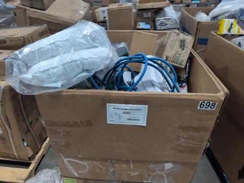 Pillows, hose, gloves, undergarments, swimming pool cleaner, neck thing, school books, sheets, bounty, & More