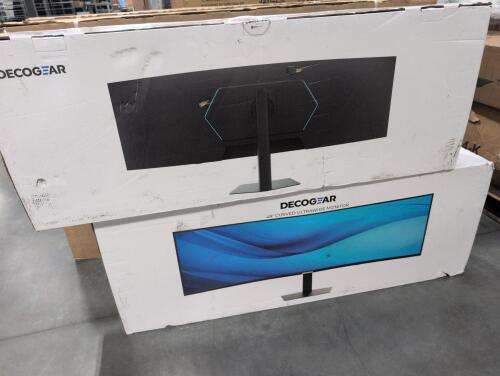 2- decogear 49" curved ultra wide monitors