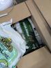 Boxes of miscellaneous goods including stucco patch, candle, wipes, Scott's crabgrass, fresh step, good wipes, tidy cats, liquids and more - 4