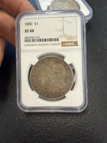 1880 Morgan Silver Dollar $1 XF40, NGC