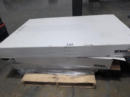 Three Kohler products, 60x42 center drain shower floor, 60x32 RH drain shower floor and 48x42 center drain shower floor