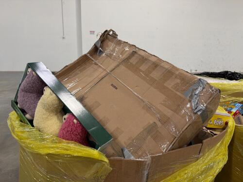 box store in a box, baggies, lemonade, llama toys, cleaners, glass cleaners, room essentials, and much more