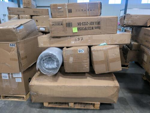watching movie miscellaneous furniture, rolled mattresses, loveseat and more