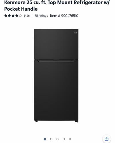 Kenmore 25 cu. ft. Top Mount Refrigerator