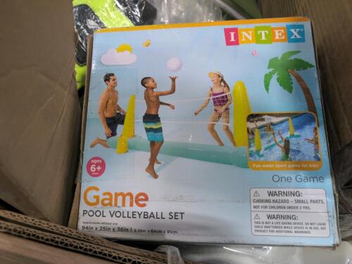 Pool volleyball set, oxo pop containers, work gloves, towels, duvet, cover sets and more