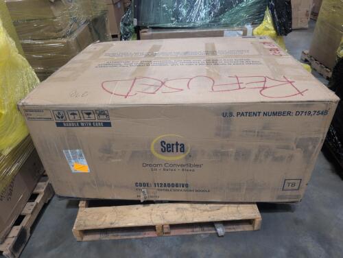 Serta Dream convertible. Tyler convertible sofa, ivory.
