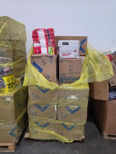 Big box store in boxes, paper towels, paper, soap dispensers, toilet paper and much more