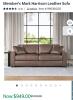 Harrison collection leather sofa in mushroom and more