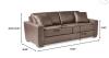 Harrison collection leather sofa in mushroom and more - 2
