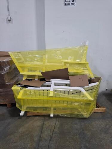 White outdoor lounge chairs