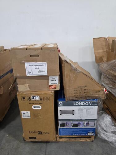 trash can, Canon printer, lightolier, London hot tub, inflatable bouncer and more