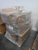 box full of circle k lined tech. all trades gloves, velux step flashing kit, merach 2440 vibration plate, foldable table and more