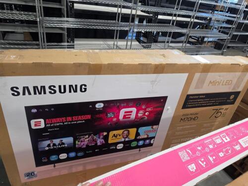 Samsung 75 inch TV and 65 inch TV, grade A