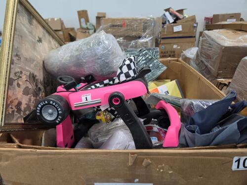 toys, legal pads, filling, artwork and other products