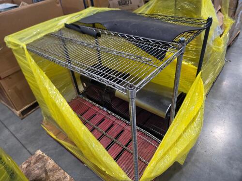 metal rack, with water