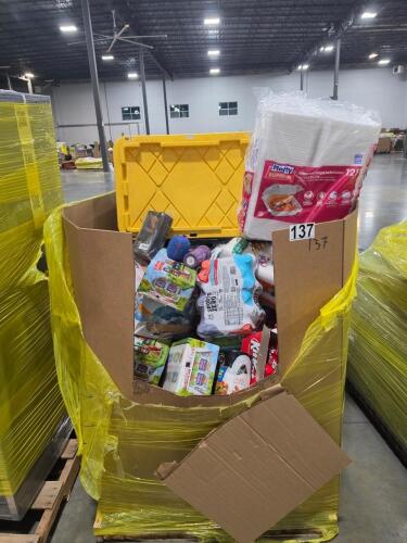 Big box store in a box, three-wheeled pet stroller, Gatorade, juice boxes, storage bins, Arctic zone Pro cart, food, Kenneth Cole, vitamins and much more
